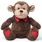 Bearington Valentino Stuffed Monkey Plush – 6 Inch Cute Valentines Stuffed Animal, Soft Heart Monkey Toy for Kids, Couples, or Romantic Valentine's Day Surprises